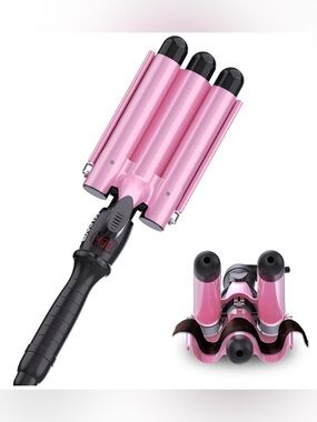 Like🆕 (only used once) Kuwa Tourmaline Ceramic 3 Barrel Hair Waver〰️ + LCD temp💖